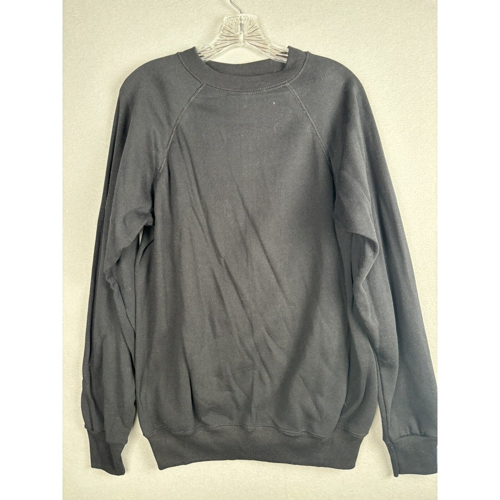 Vintage Hanes Sweater Women's Large Lg Black Jumper Blank Her Way Ladie 90s 2886